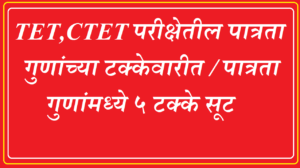 Five Percent Relaxation In Marks CTET TET Exam