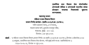 Amendment In Incentive Allowance Criteria For Anganwadi Sevika And Madatnis