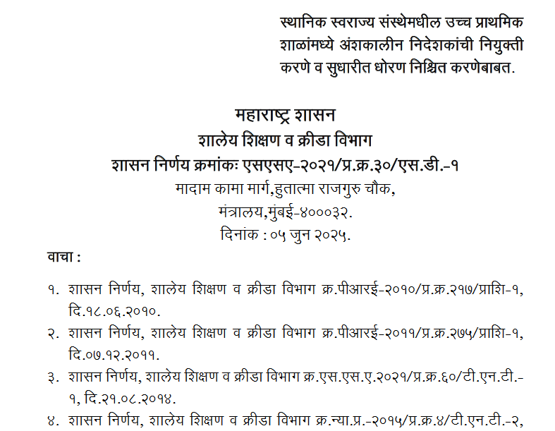 Appointment Of Part Time Instructor In schools,
