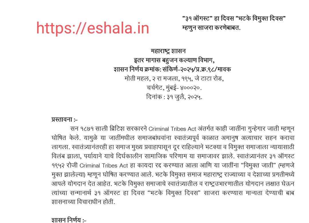 Bhatke Vimukta Divas