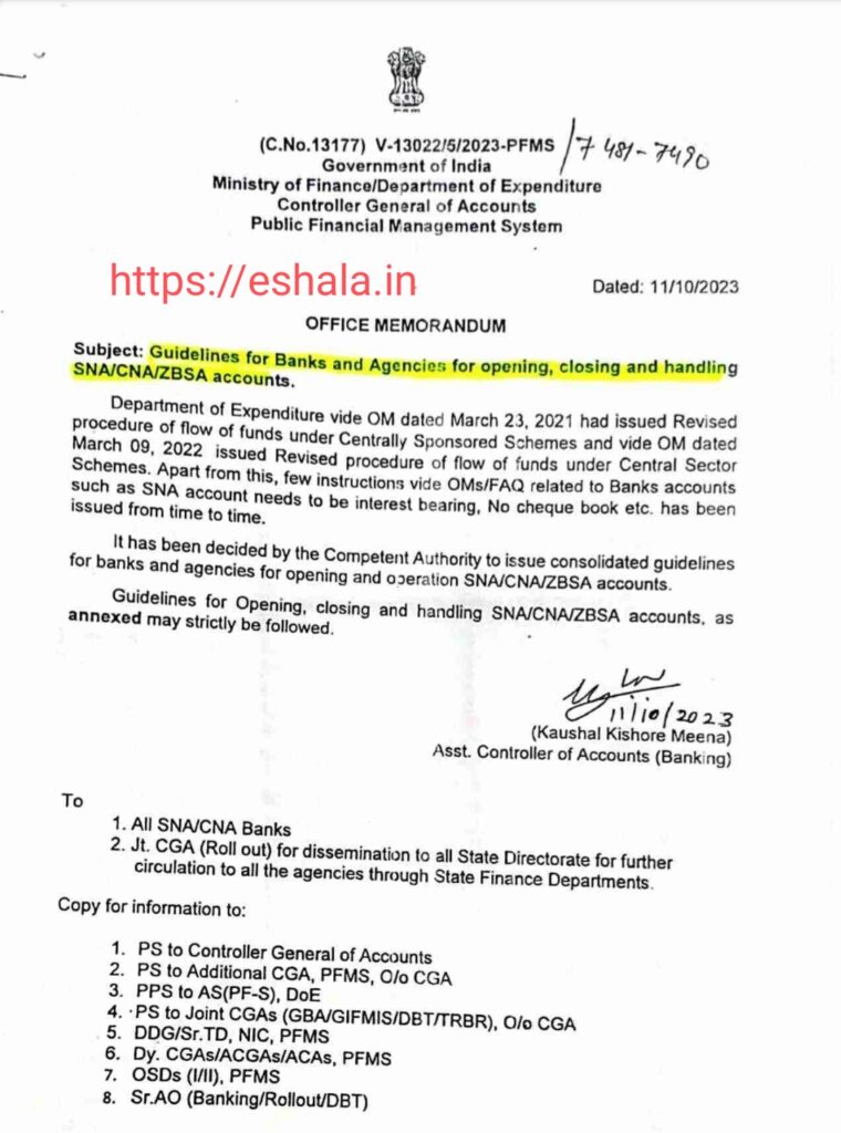 Opening of Holding Account SNA SPARSH Pranali