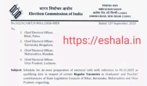 Election schedule for graduates and teachers constituencies of Legislative Council