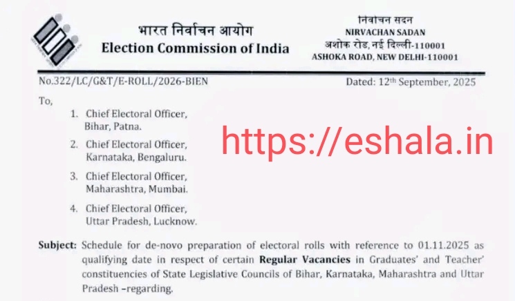 Election schedule for graduates and teachers constituencies of Legislative Council