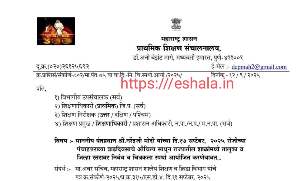 Essay And painting competition organized in schools on occasion of Hon Narendra Modis birthday