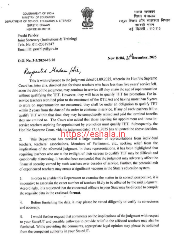 TET mandatory Teachers service promotion Supreme Court decision