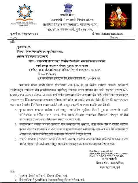 PM Poshan MDM Disbursement Of Grants