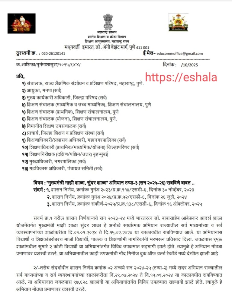 Implementation Of Mukhymantri Mazi Shala Sundar Shala Tappa Tin