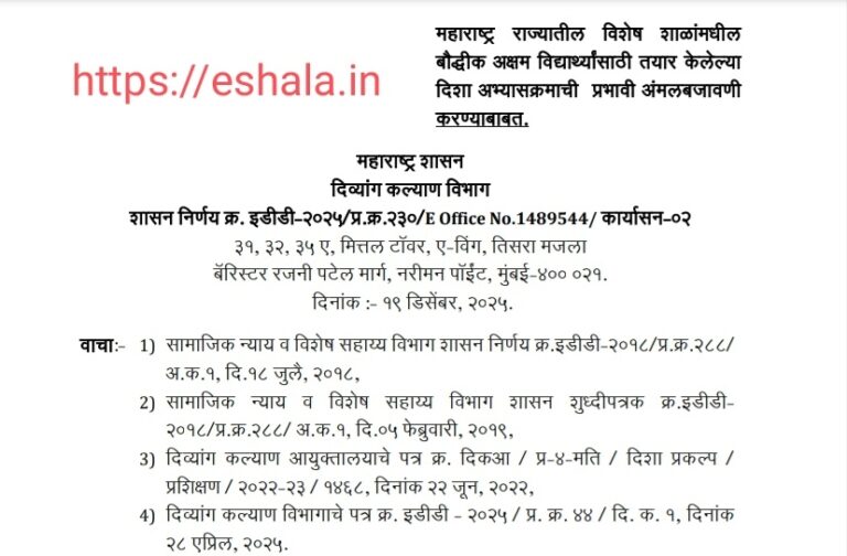 Implementation of Disha Curriculum