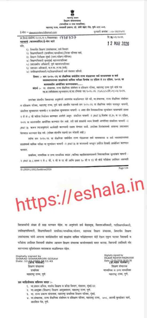 Class 1st To 9th Annual Exam