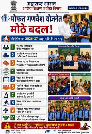 मोफत गणवेश योजनेच्या सुधारणेबाबत Mofat Ganavesh Yojanechya Sudharnebabat Shasan Nirnay