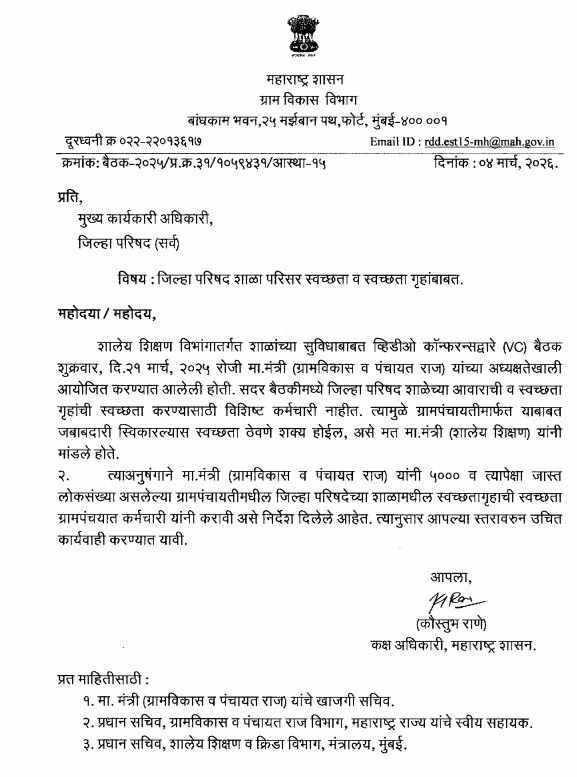 Shala Swachchata Jababdari