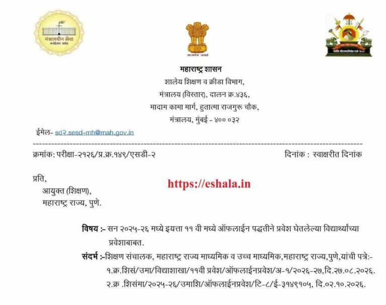 Class 11th Offline Admission